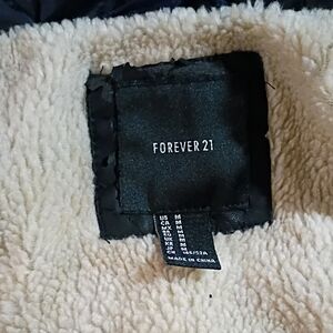 Forever 21 Cream Fleece Jacket